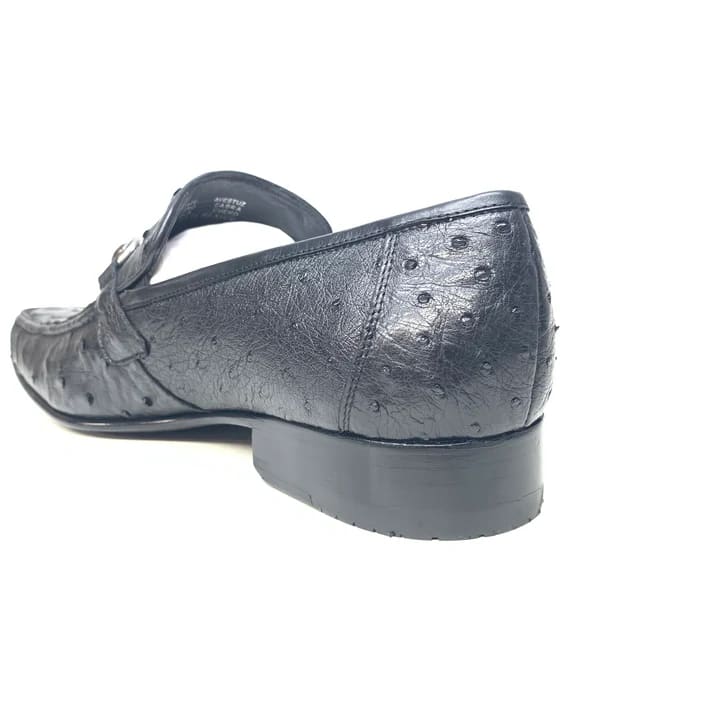 Los Altos Ostrich Quill Buckled Dress Loafers