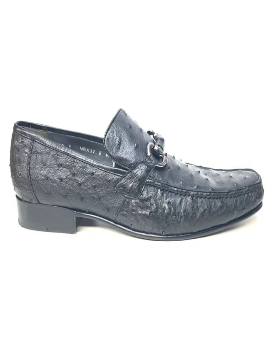 Los Altos Ostrich Quill Buckled Dress Loafers
