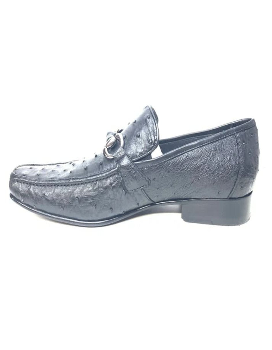 Los Altos Ostrich Quill Buckled Dress Loafers