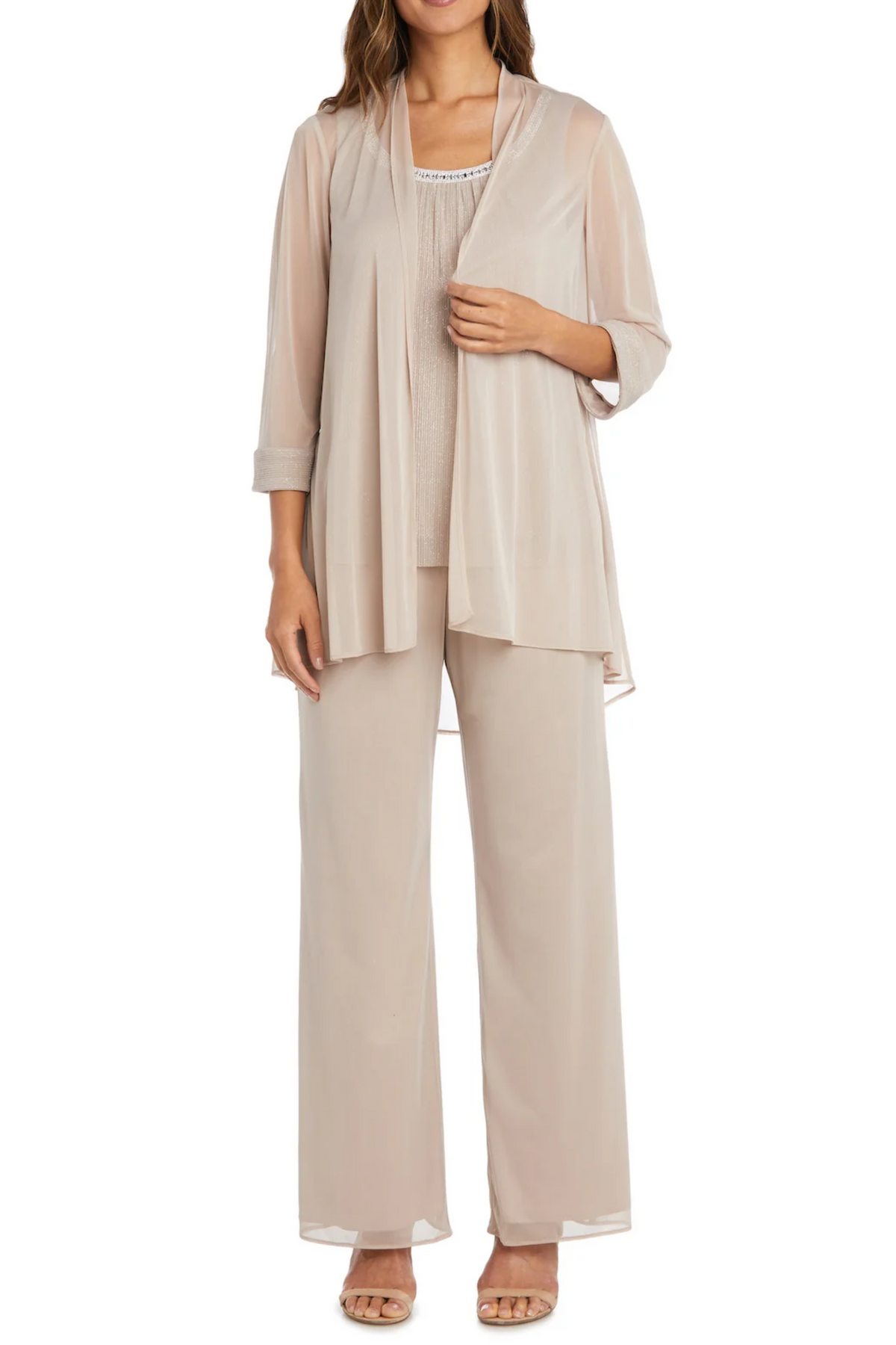 RM Richards 3-Piece Shimmer Rhinestone Pants Set