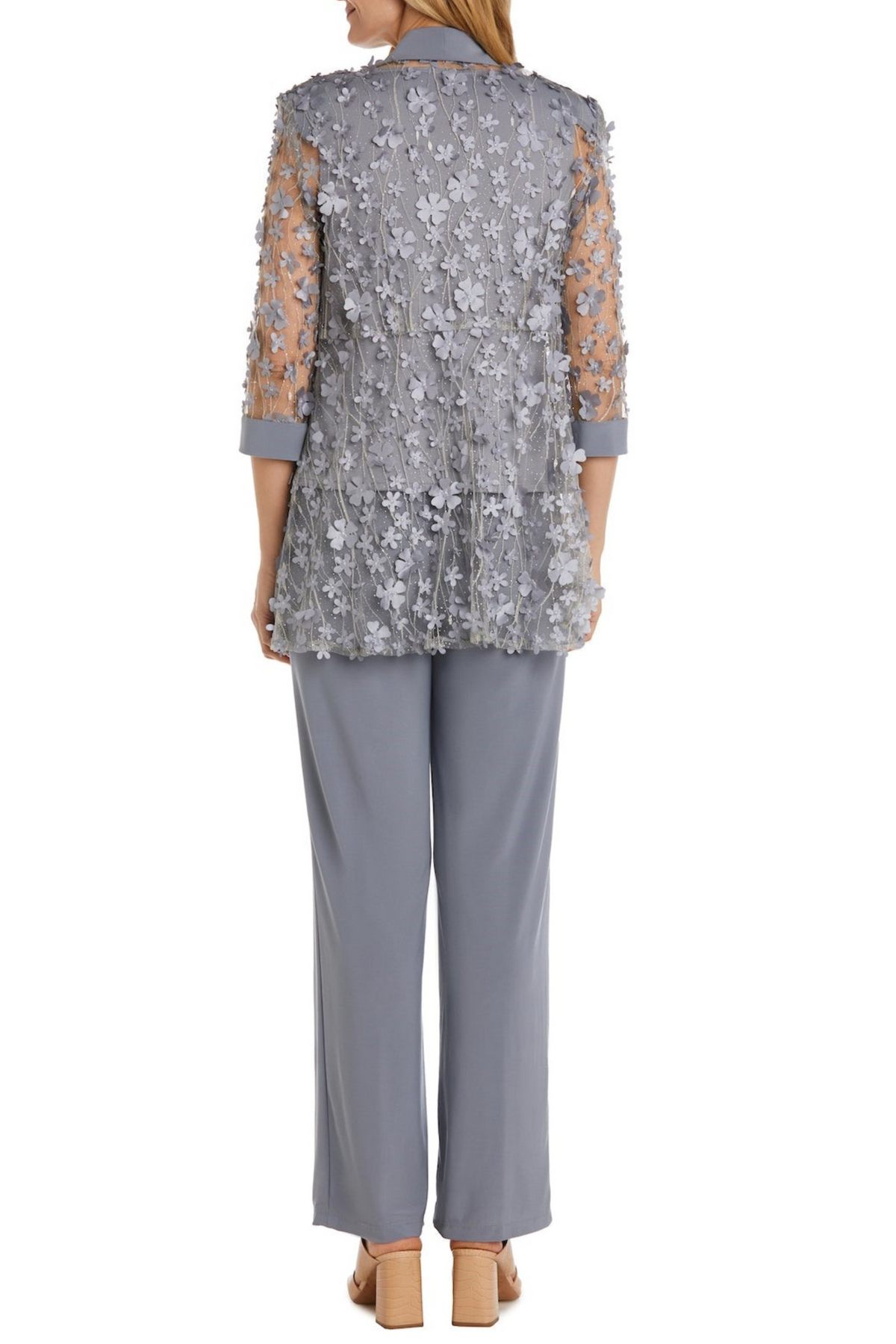 RM Richards 3-Piece Floral Applique Pants Set