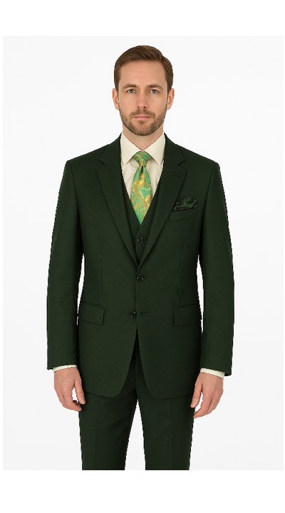 Rossi Man ELI RM117 Classic Menβs Hunter Green Suit