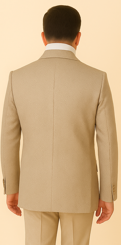 Rossi Man Modern Cream 3-Piece Slim Fit Suit