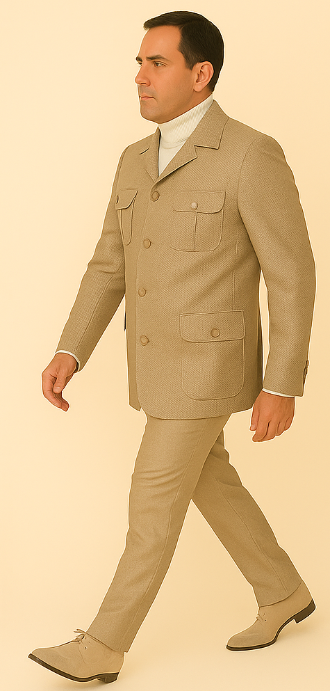 Rossi Man Modern Cream 3-Piece Slim Fit Suit