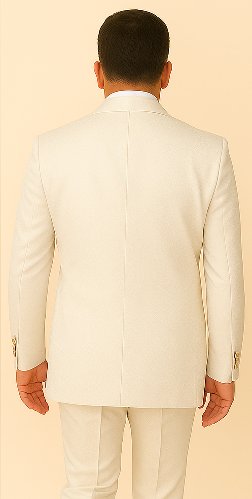 Rossi Man Slim Fit White 3-Piece Suit RM1911