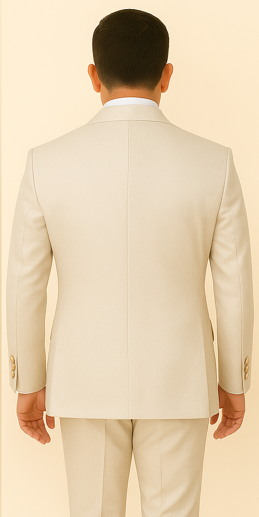 Rossi Man Slim Fit 3-Piece Suit Off-White