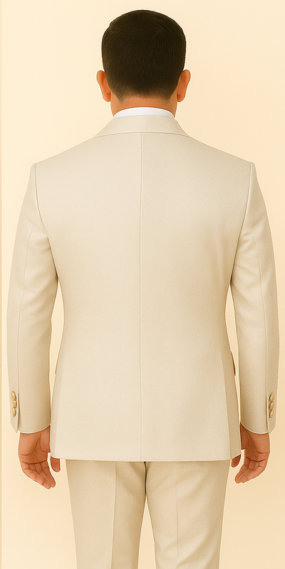 Rossi Man Slim Fit 3-Piece Suit Off-White