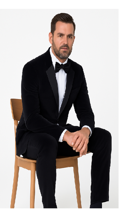Rossi Man Leo RM1575: Black Suit, Sleek Fit