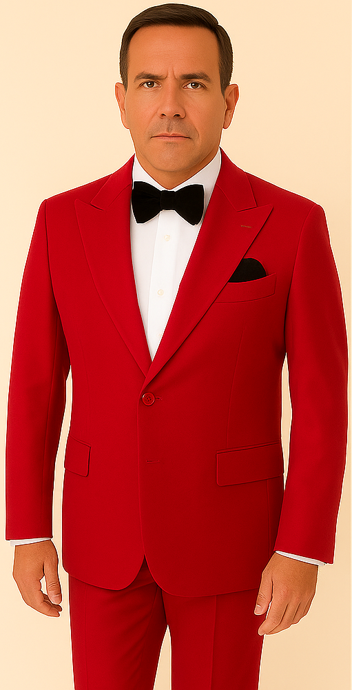 Rossi Man LEO RM1577 Red Slim Fit 3-Piece Suit