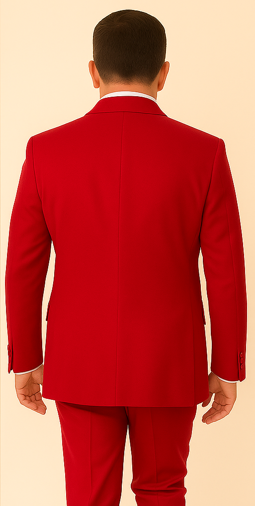 Rossi Man LEO RM1577 Red Slim Fit 3-Piece Suit