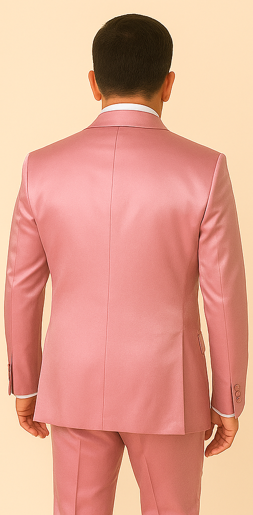 Rossi Man LEO RM1602 Pink 3-Piece Slim Suit