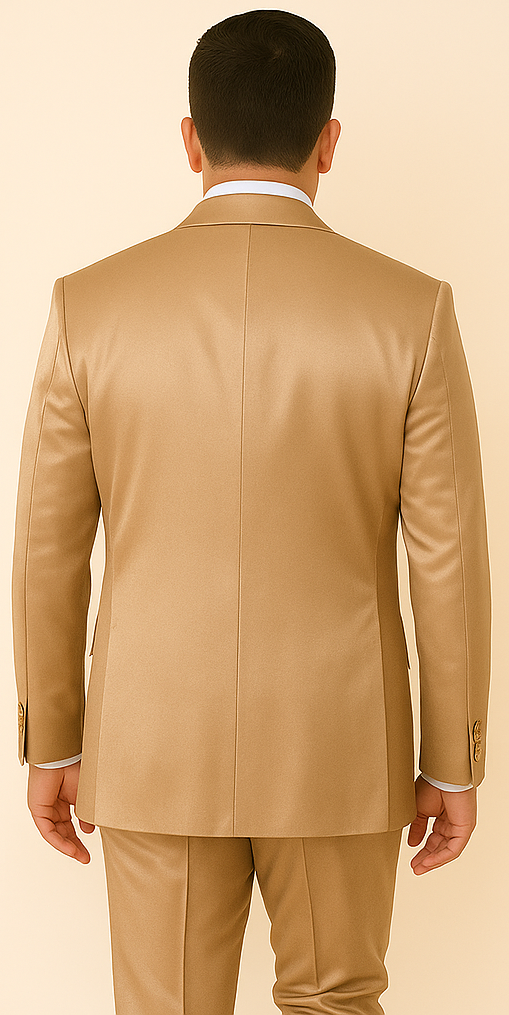 Men's Gold Slim Fit 3-Piece Suit by Rossi Man