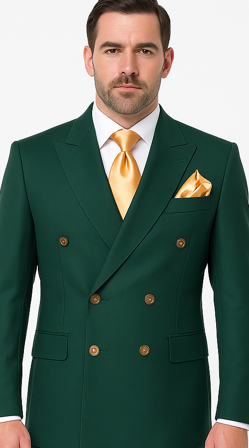 Milano Slim Fit Suit in Bold Green by Rossi Man