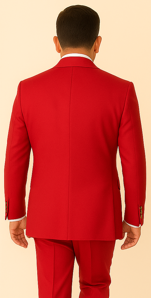 Rossi Man MILANO Slim Fit Red 3-Piece Suit