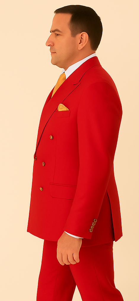 Rossi Man MILANO Slim Fit Red 3-Piece Suit