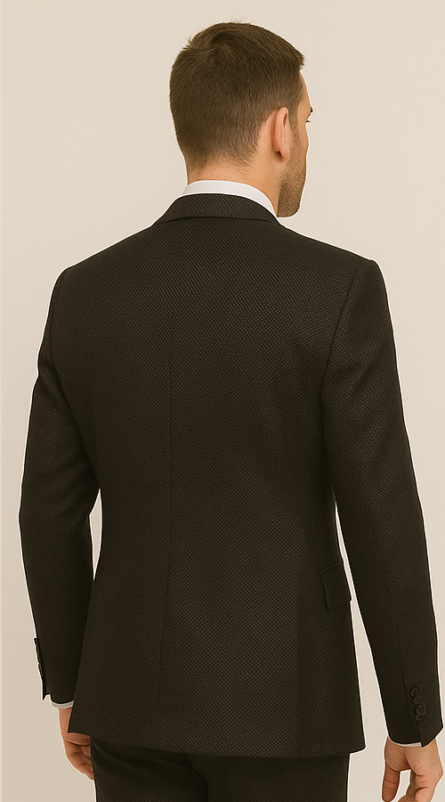 Rossi Man Bond Slim Fit Black 3-Piece Suit