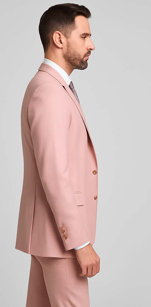 Rossi Man MAX RM1203 Slim Fit Pink Suit 3-Piece