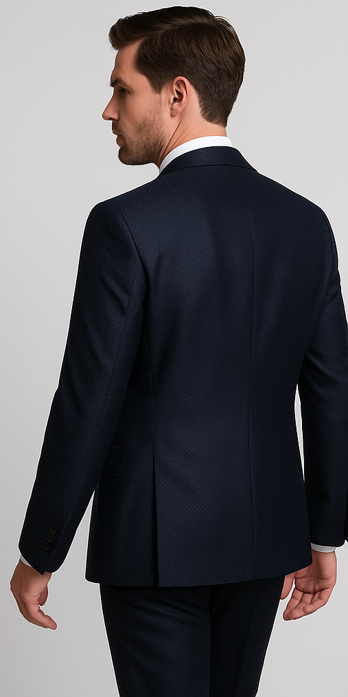 Rossi Man MAX RM1711 Slim Fit Navy 3-Piece Suit