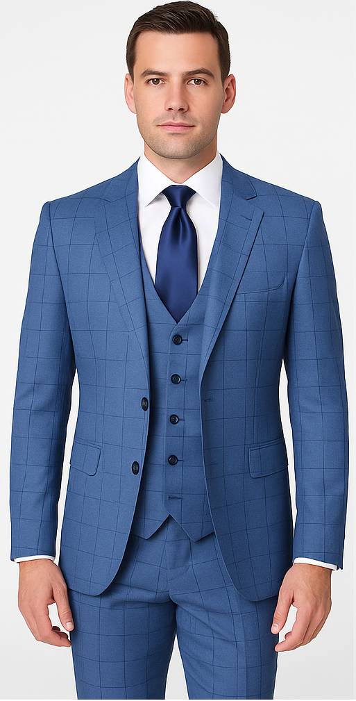 Rossi Man MAX RM1785 Slim Fit 3-Piece Suit