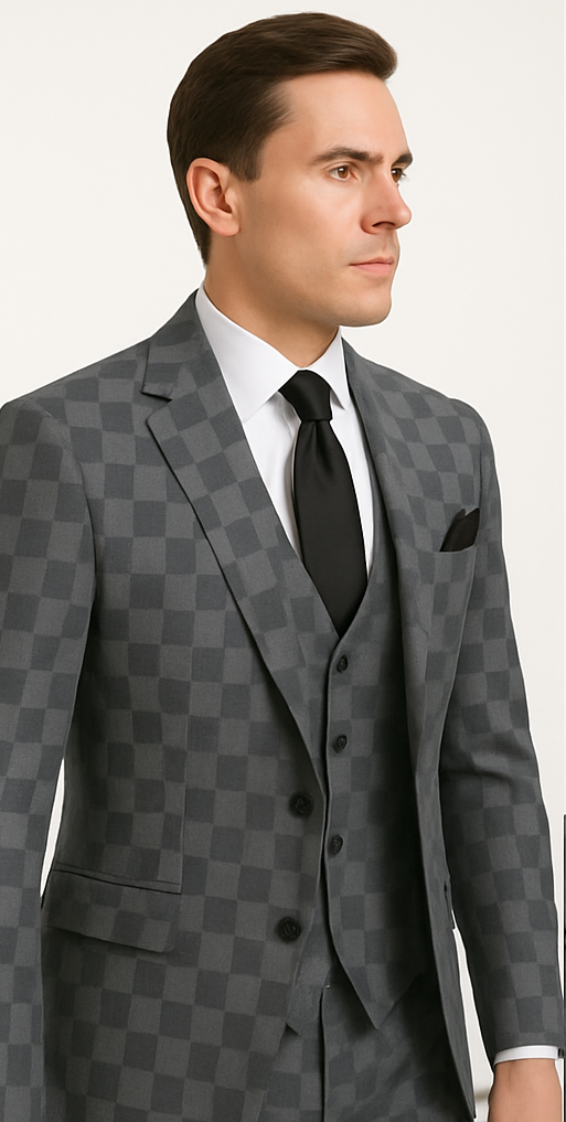 Rossi Man MAX RM1836 Slim 3-Piece Grey Suit