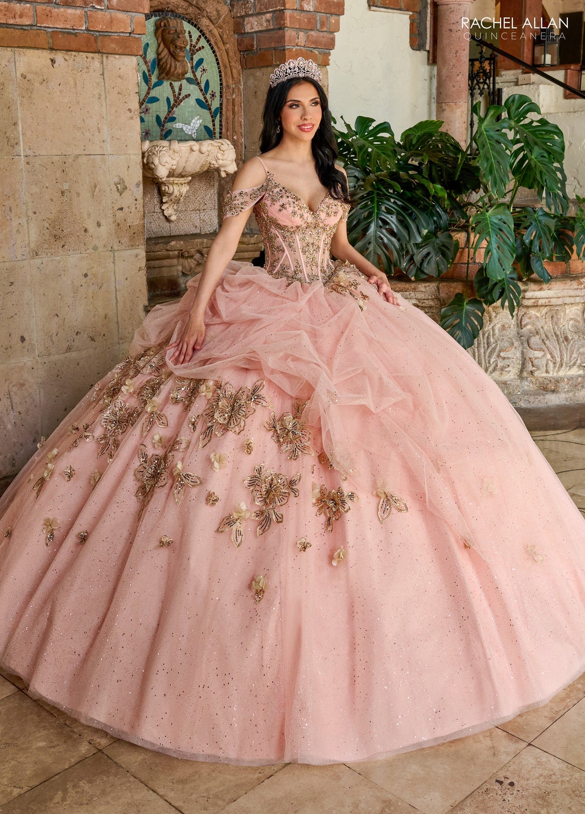 Rachel Allan RQ1144 Cold Shoulder Quinceanera Dress