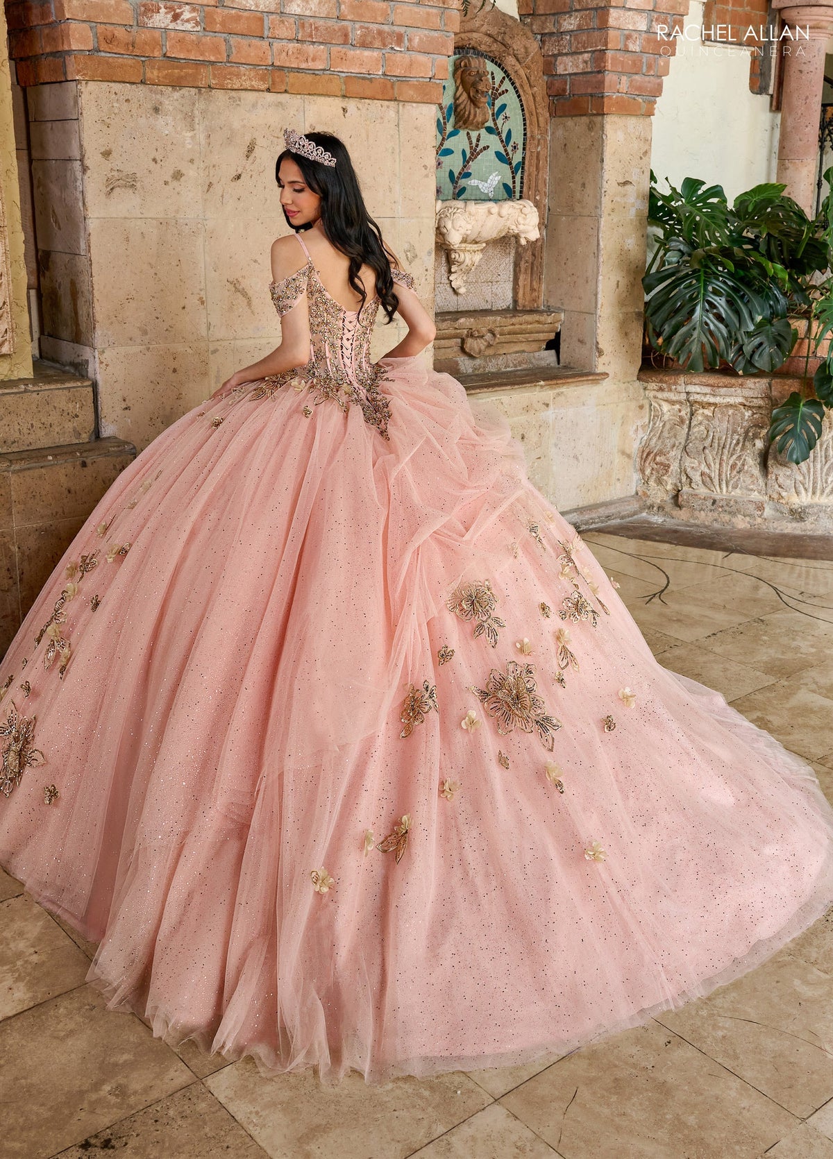 Rachel Allan RQ1144 Cold Shoulder Quinceanera Dress