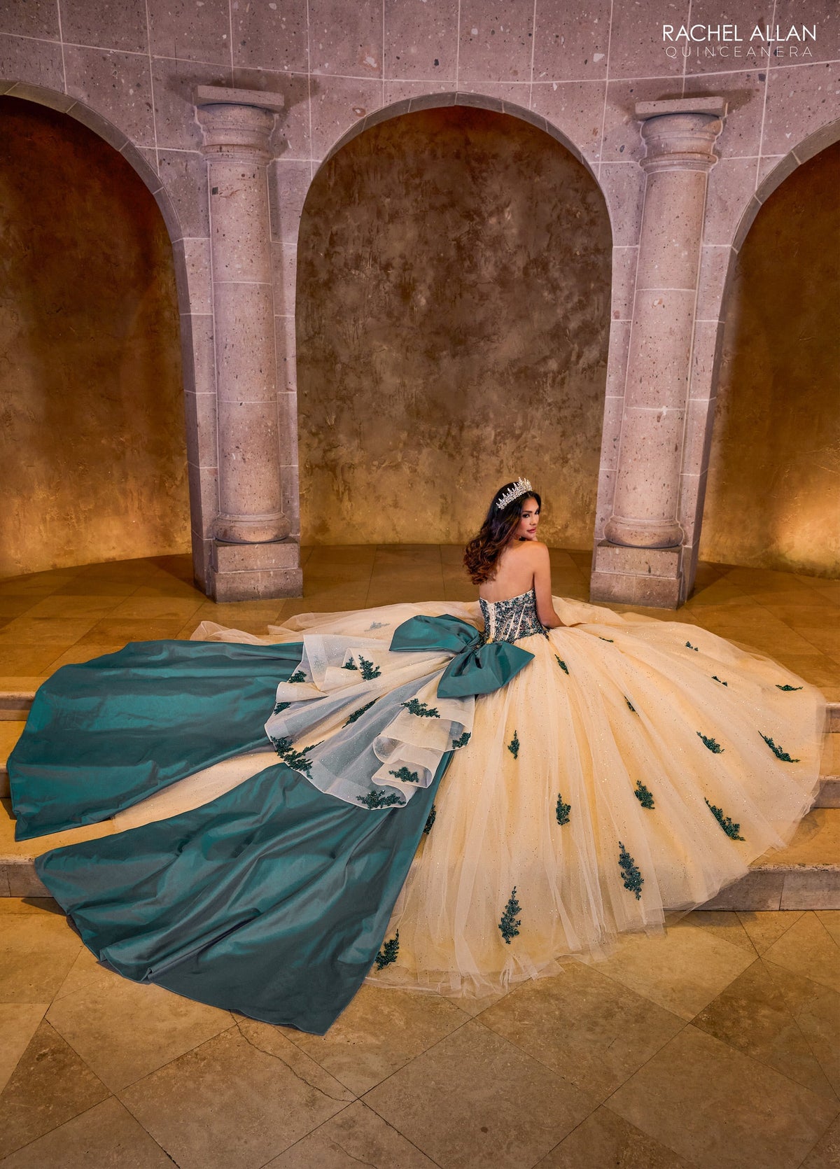 Rachel Allan RQ1152 Strapless Bow Quinceanera Dress