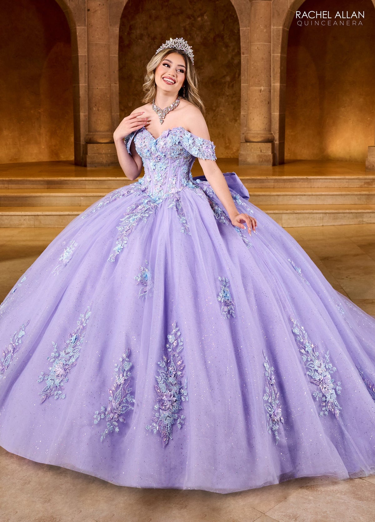 Rachel Allan RQ1153 Off Shoulder Quinceanera Dress