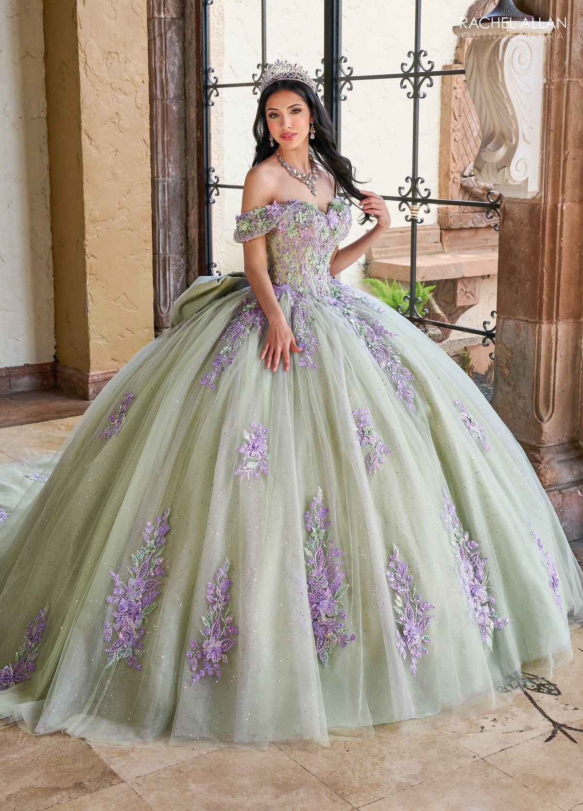 Rachel Allan RQ1153 Off Shoulder Quinceanera Dress