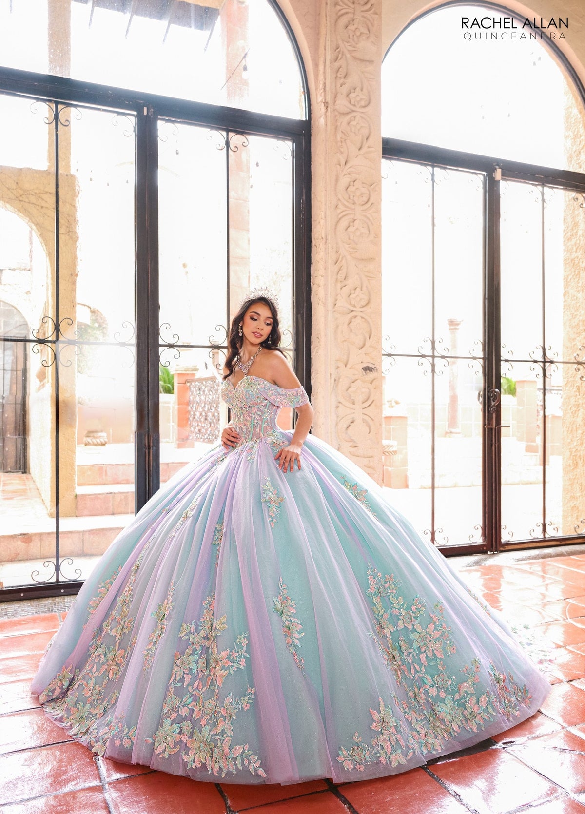 Rachel Allan RQ2200 Puff Sleeve Quinceanera Dress