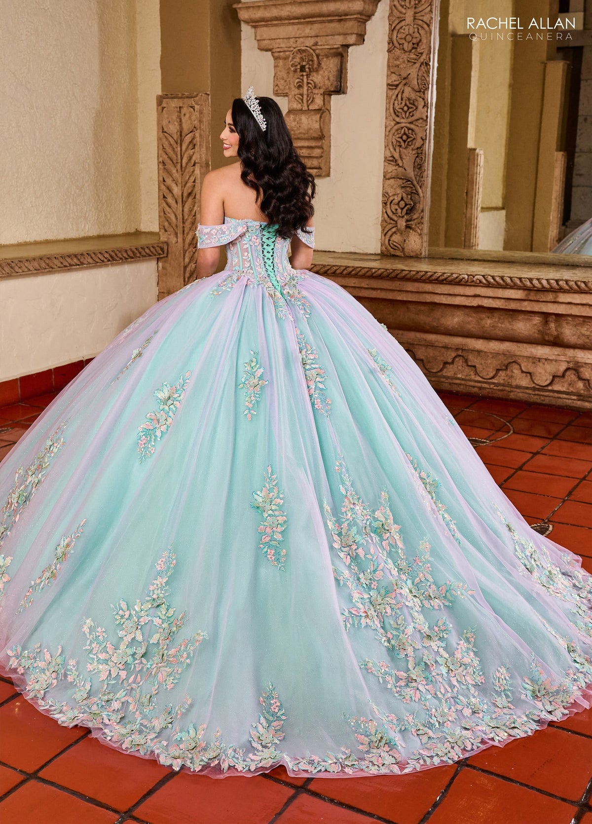Rachel Allan RQ2200 Puff Sleeve Quinceanera Dress