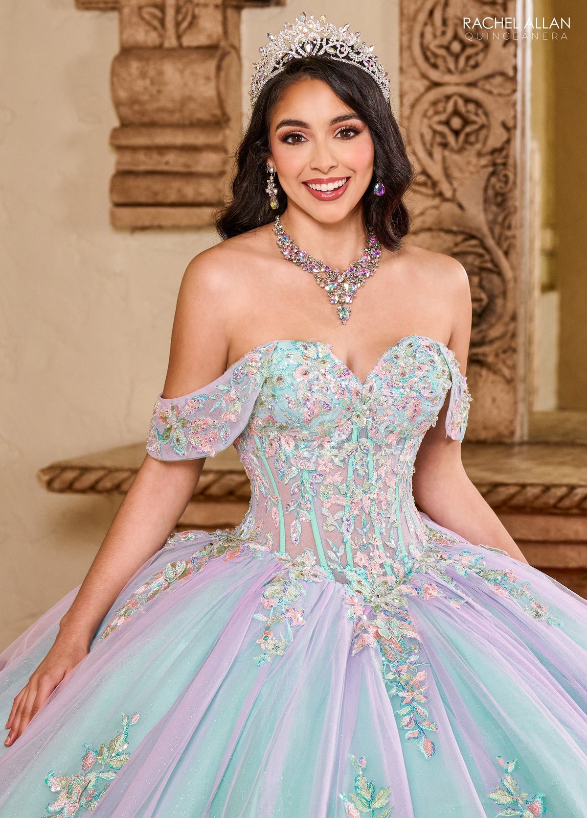 Rachel Allan RQ2200 Puff Sleeve Quinceanera Dress