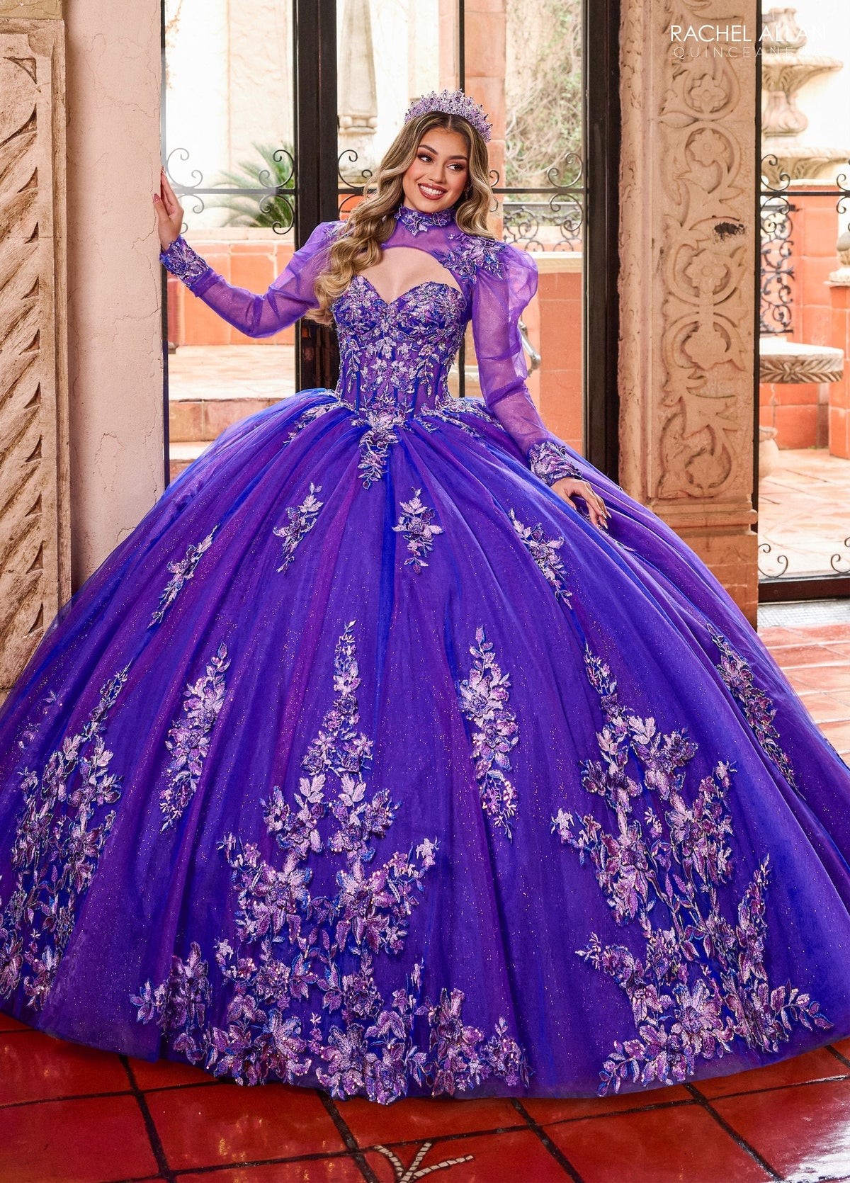 Rachel Allan RQ2200 Puff Sleeve Quinceanera Dress