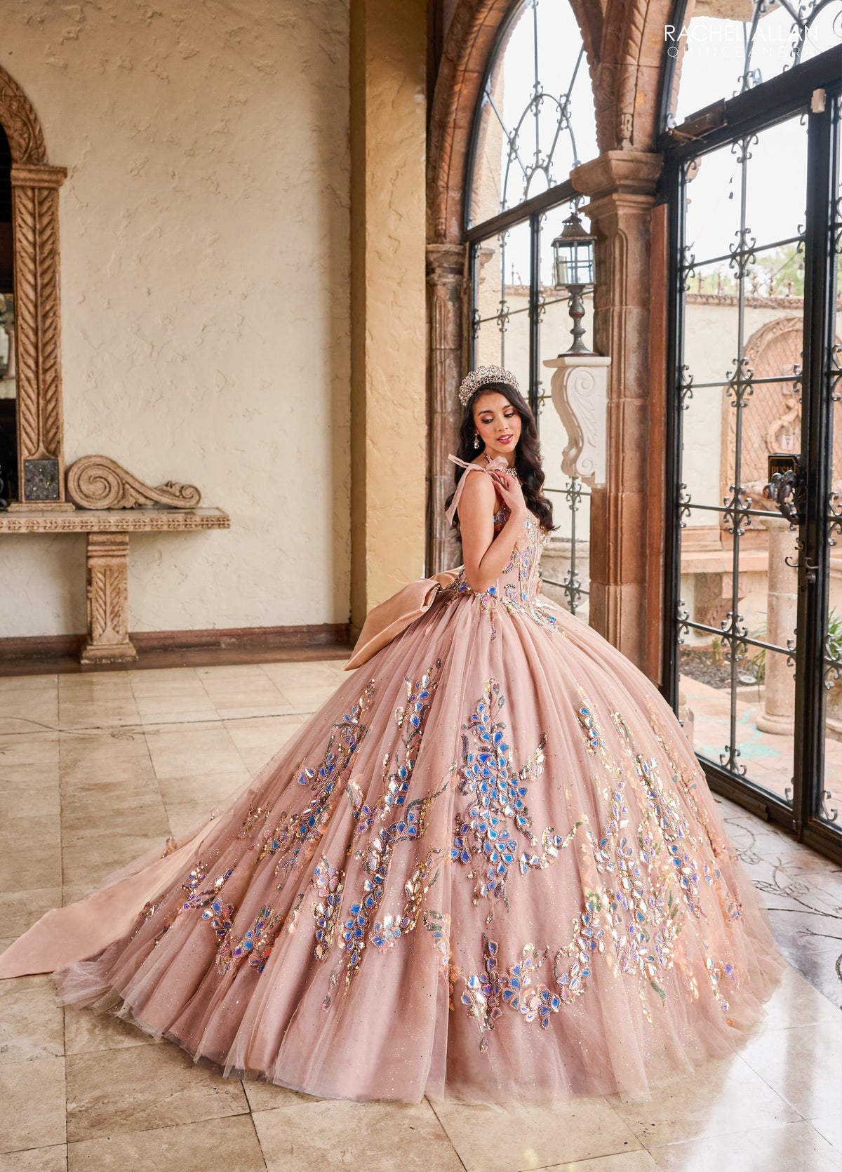 Rachel Allan RQ2203 Sleeveless Bow Quinceanera Dress