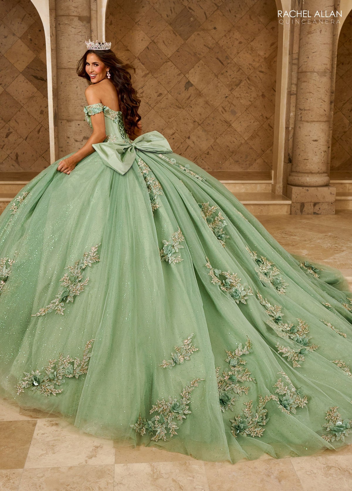 Rachel Allan RQ2210 Off Shoulder Quinceanera Dress