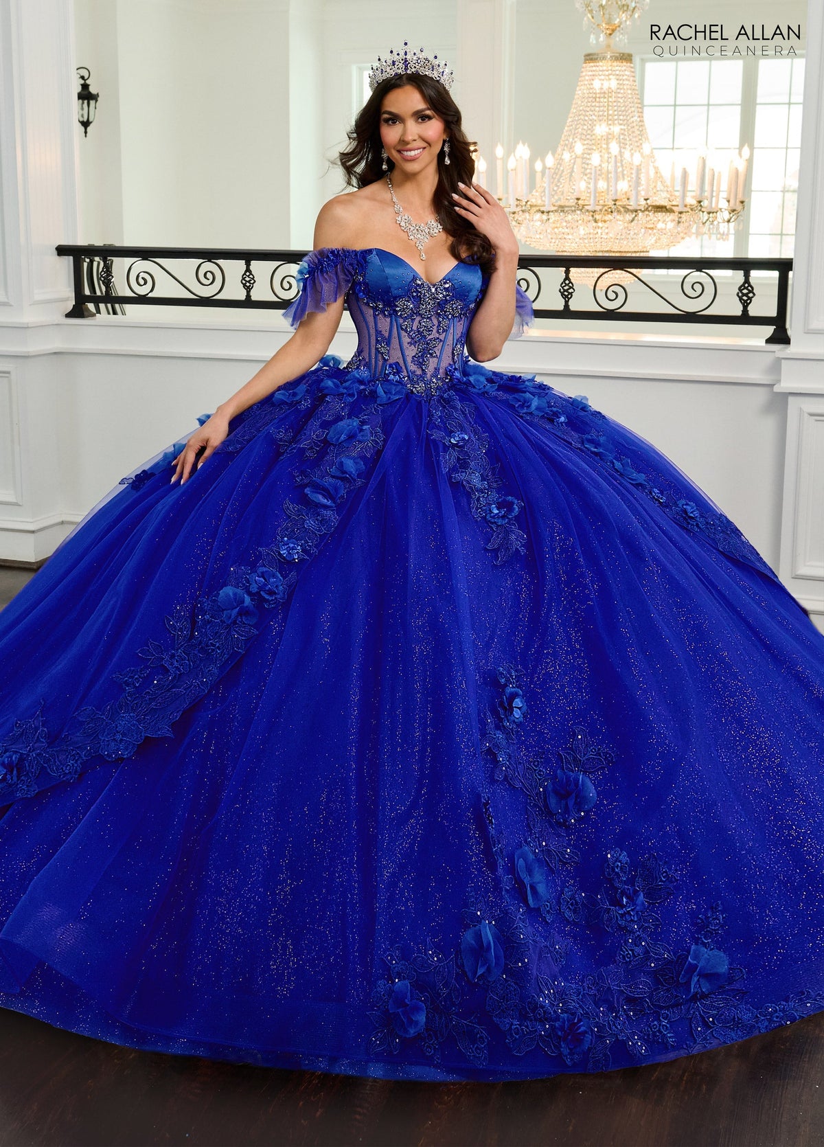 Rachel Allan RQ2220 Off Shoulder Quinceanera Dress