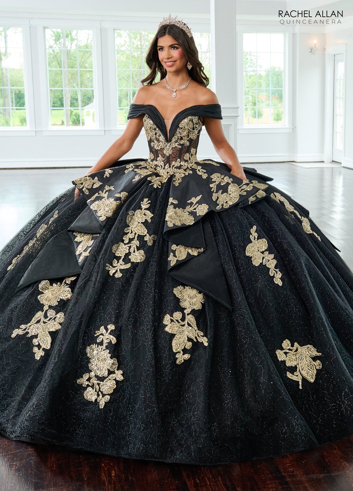 Rachel Allan RQ2222 Off Shoulder Quinceanera Dress