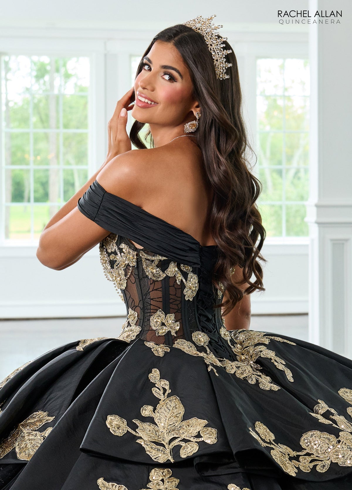 Rachel Allan RQ2222 Off Shoulder Quinceanera Dress