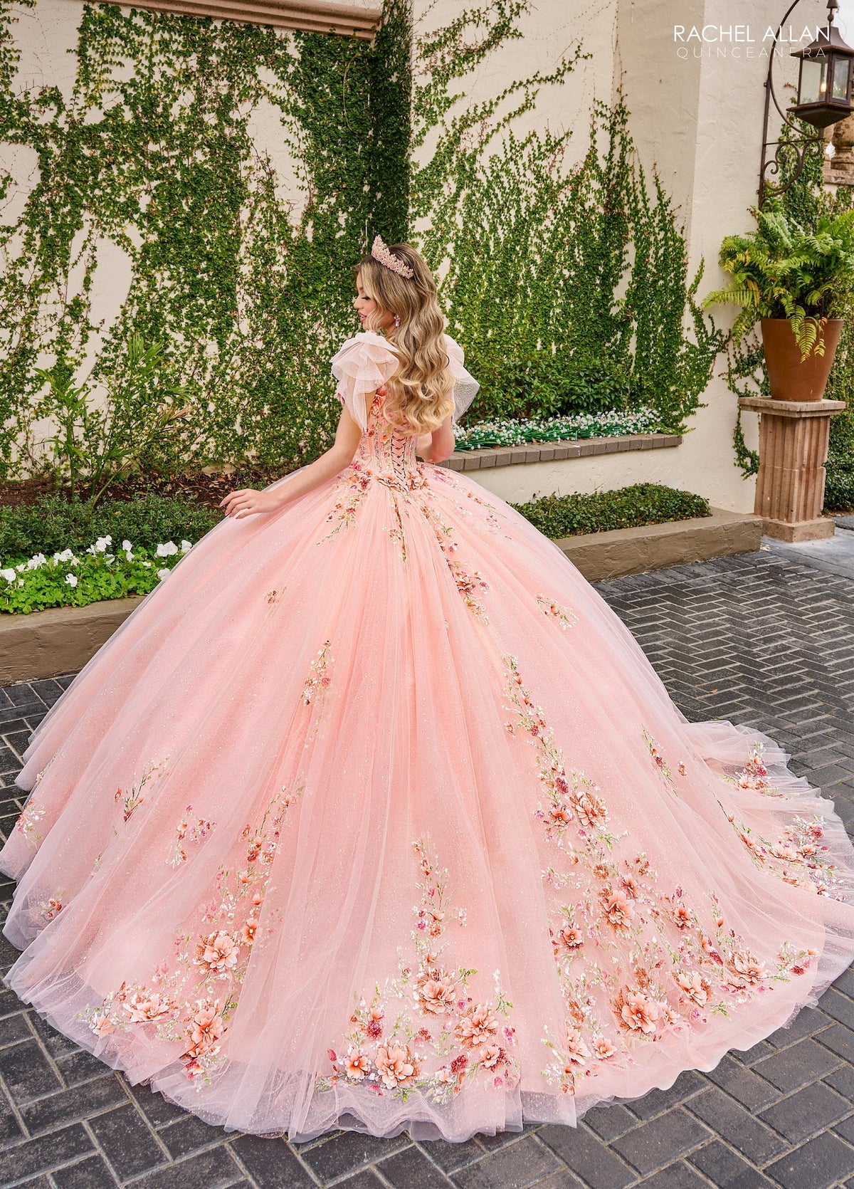 Rachel Allan RQ3132 Floral Sleeveless Quinceanera Dress