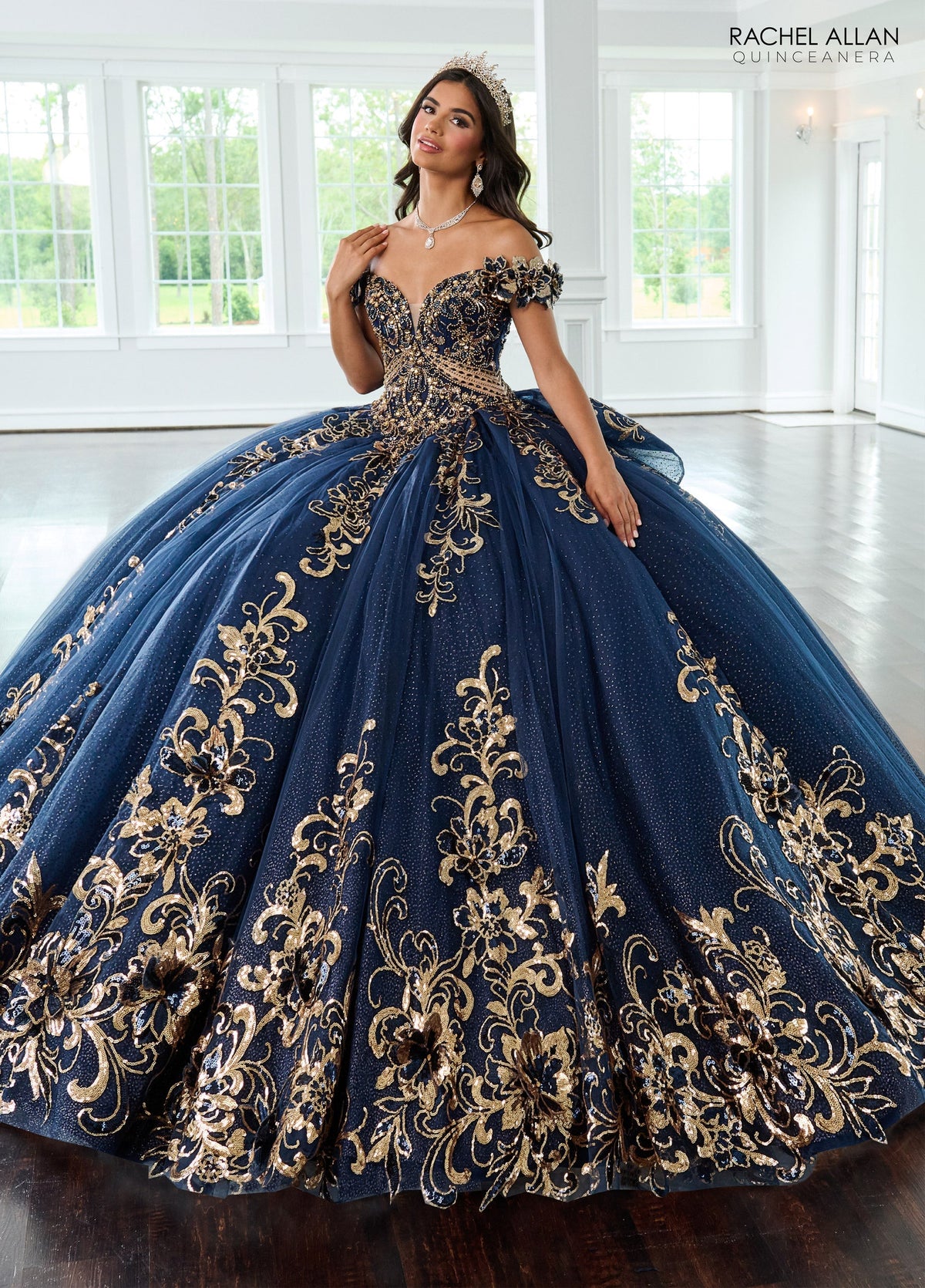 Rachel Allan RQ3145 Off Shoulder Quinceanera Dress