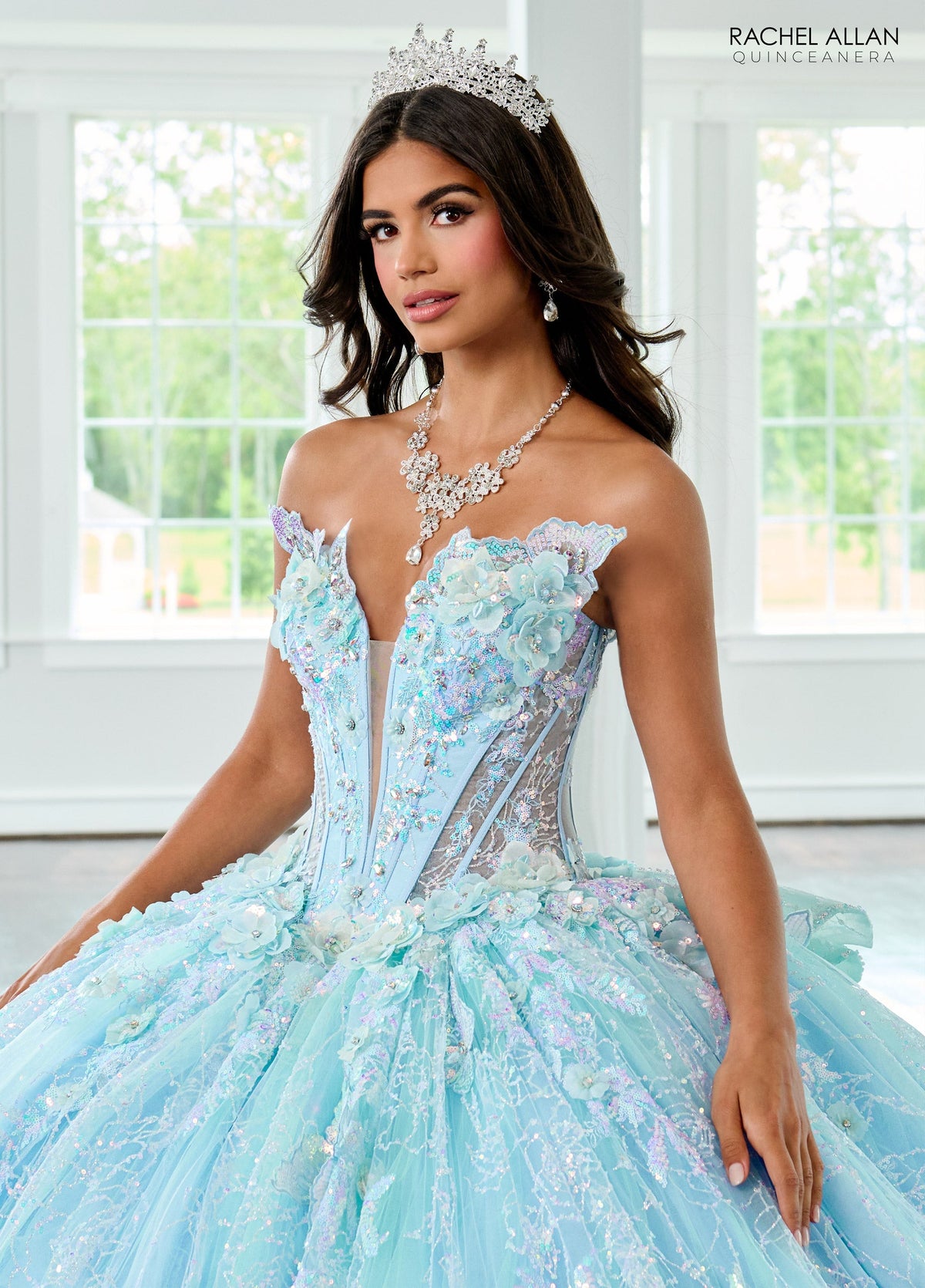 Rachel Allan RQ3149 3D Butterflies Quinceanera Dress