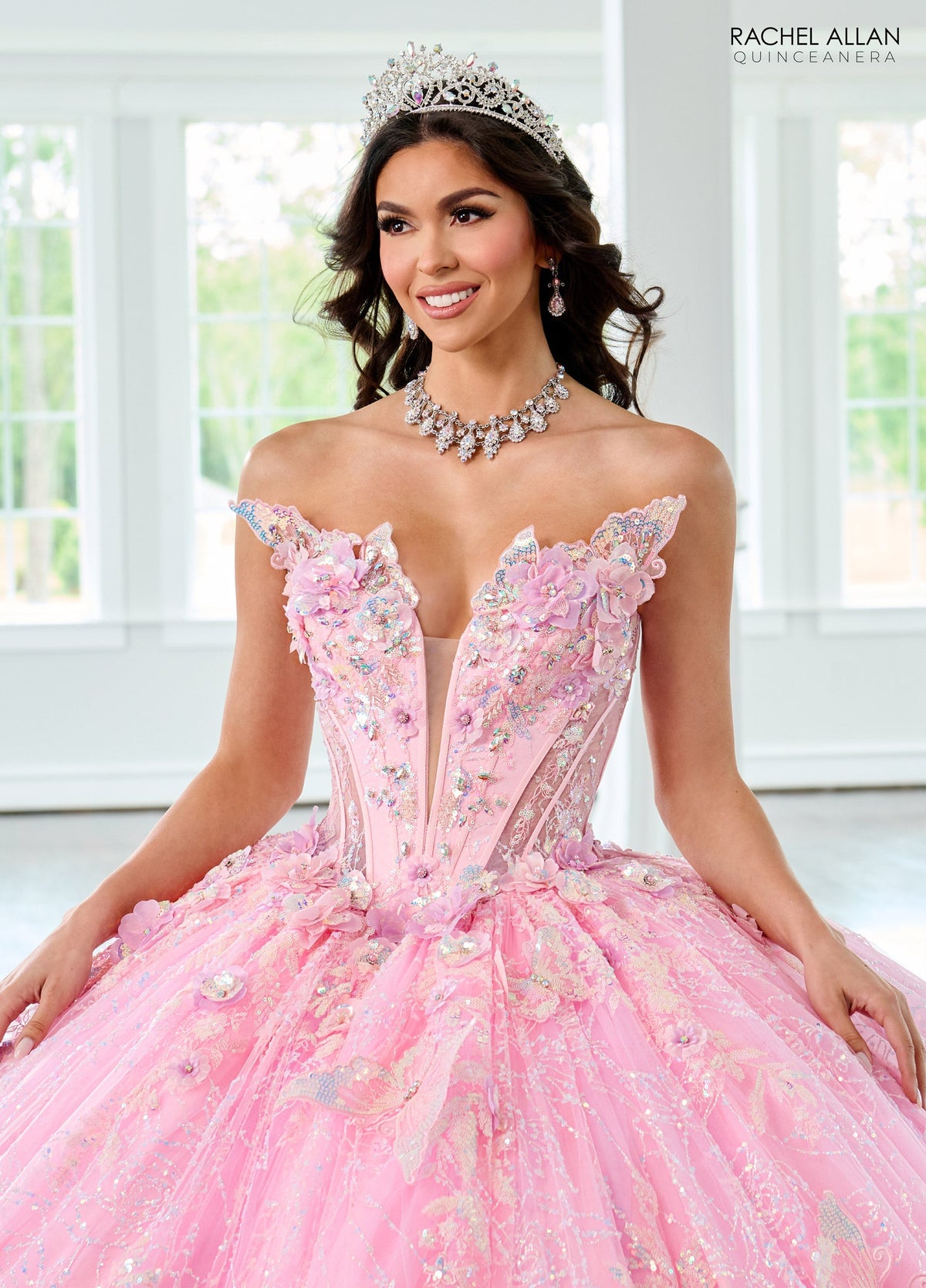 Rachel Allan RQ3149 3D Butterflies Quinceanera Dress