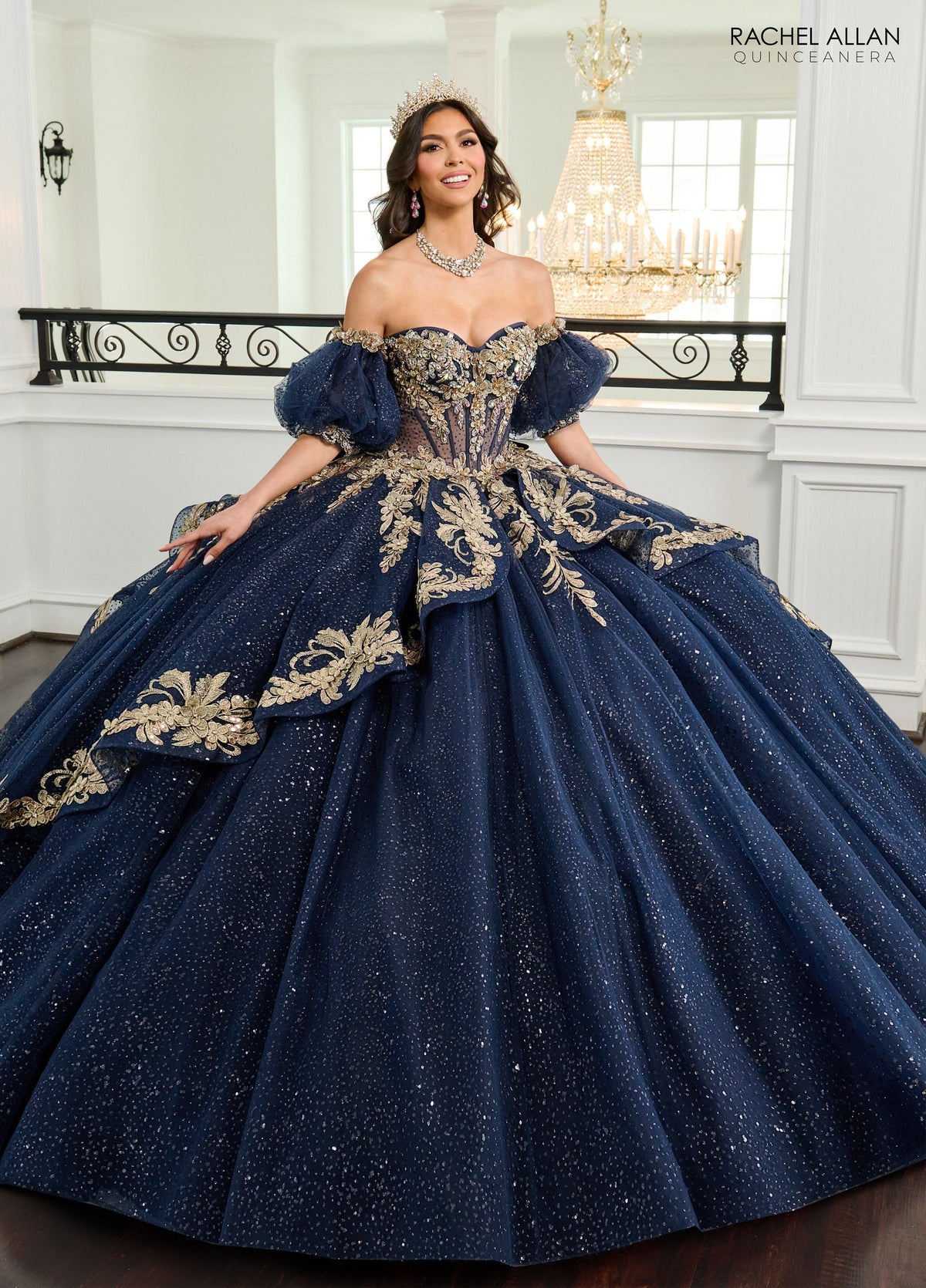 Rachel Allan RQ3153 Puff Sleeve Quinceanera Dress