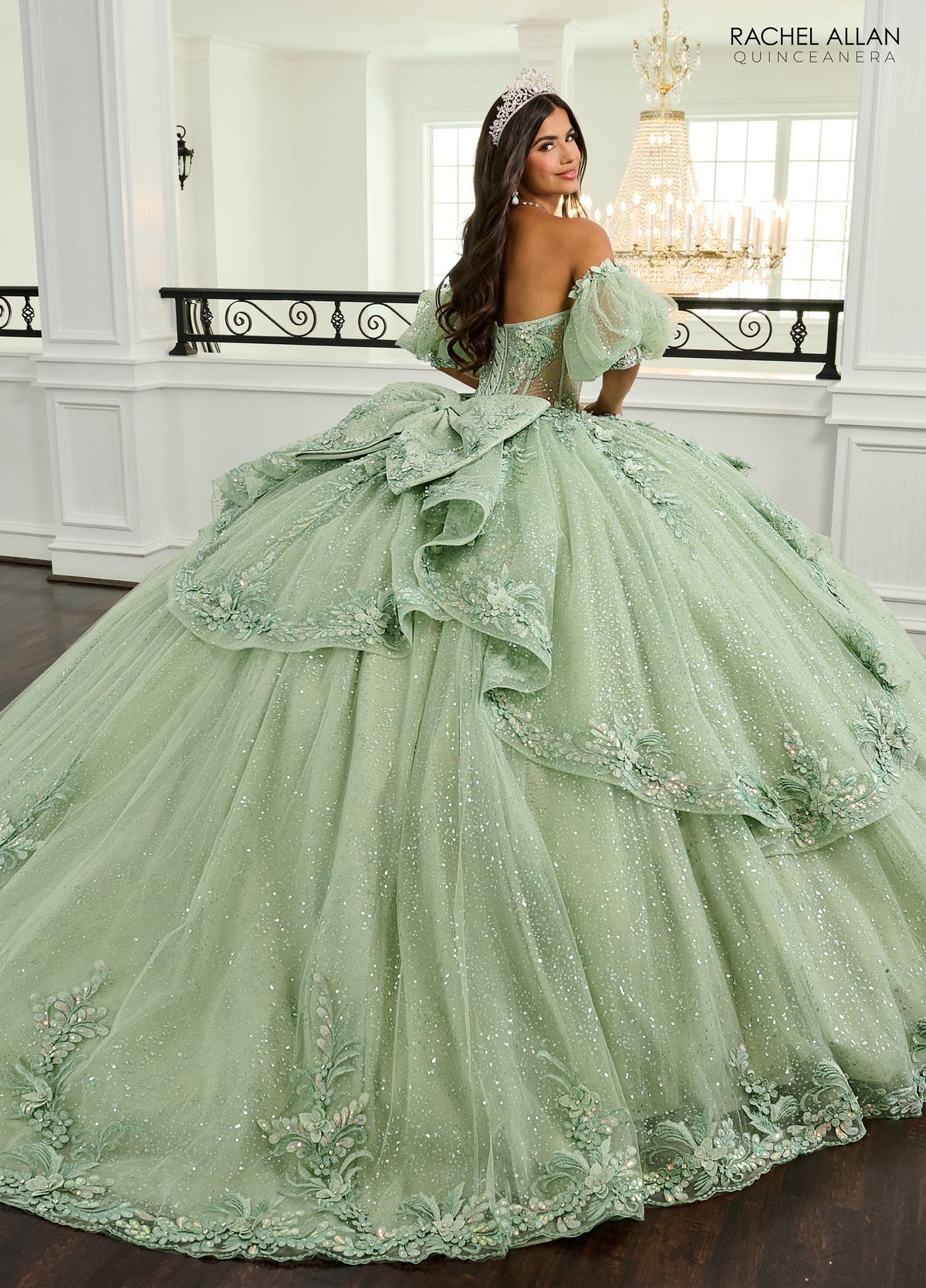Rachel Allan RQ3153 Puff Sleeve Quinceanera Dress