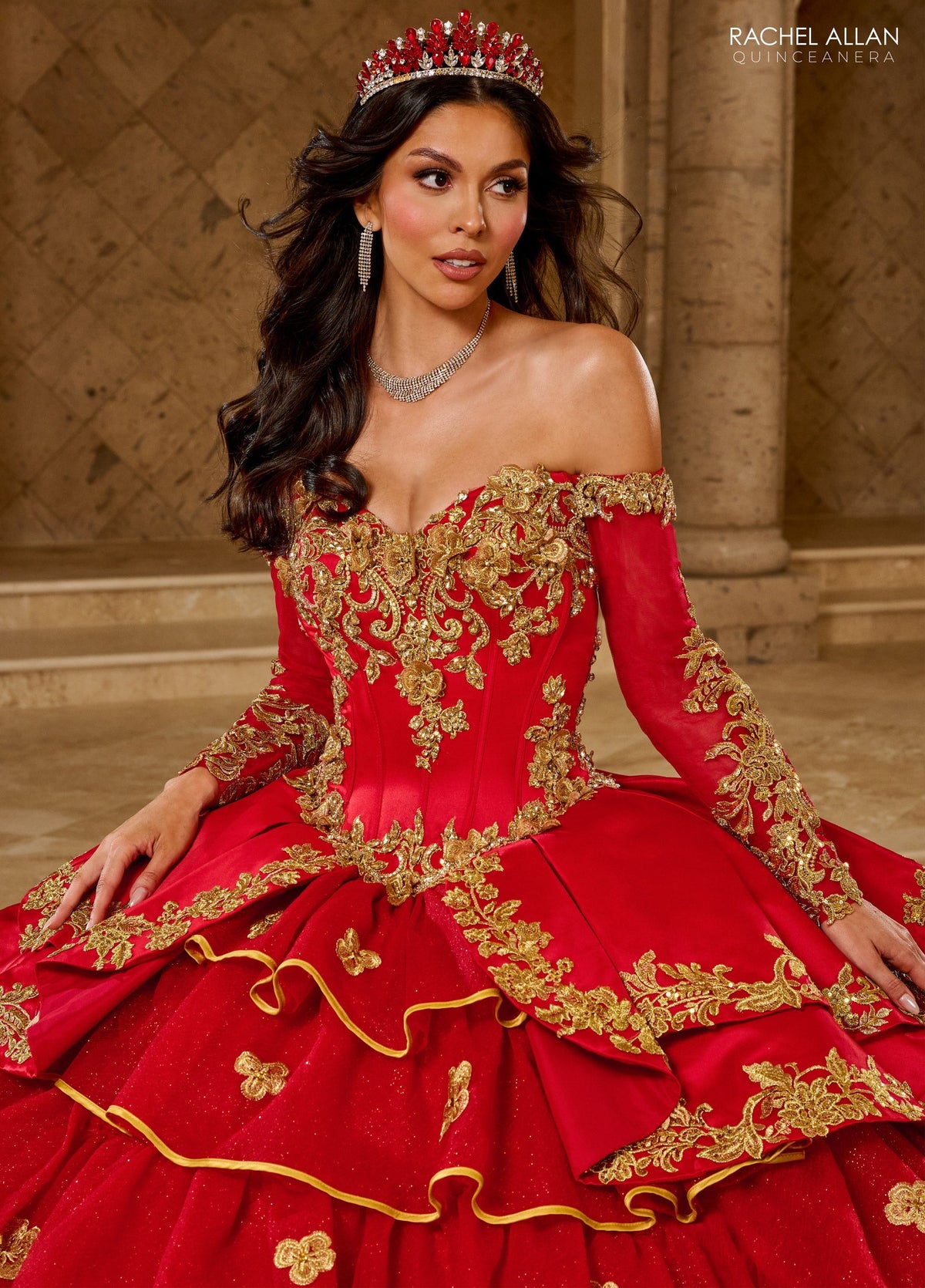 Rachel Allan RQ5012 Ruffled Charro Quinceanera Dress