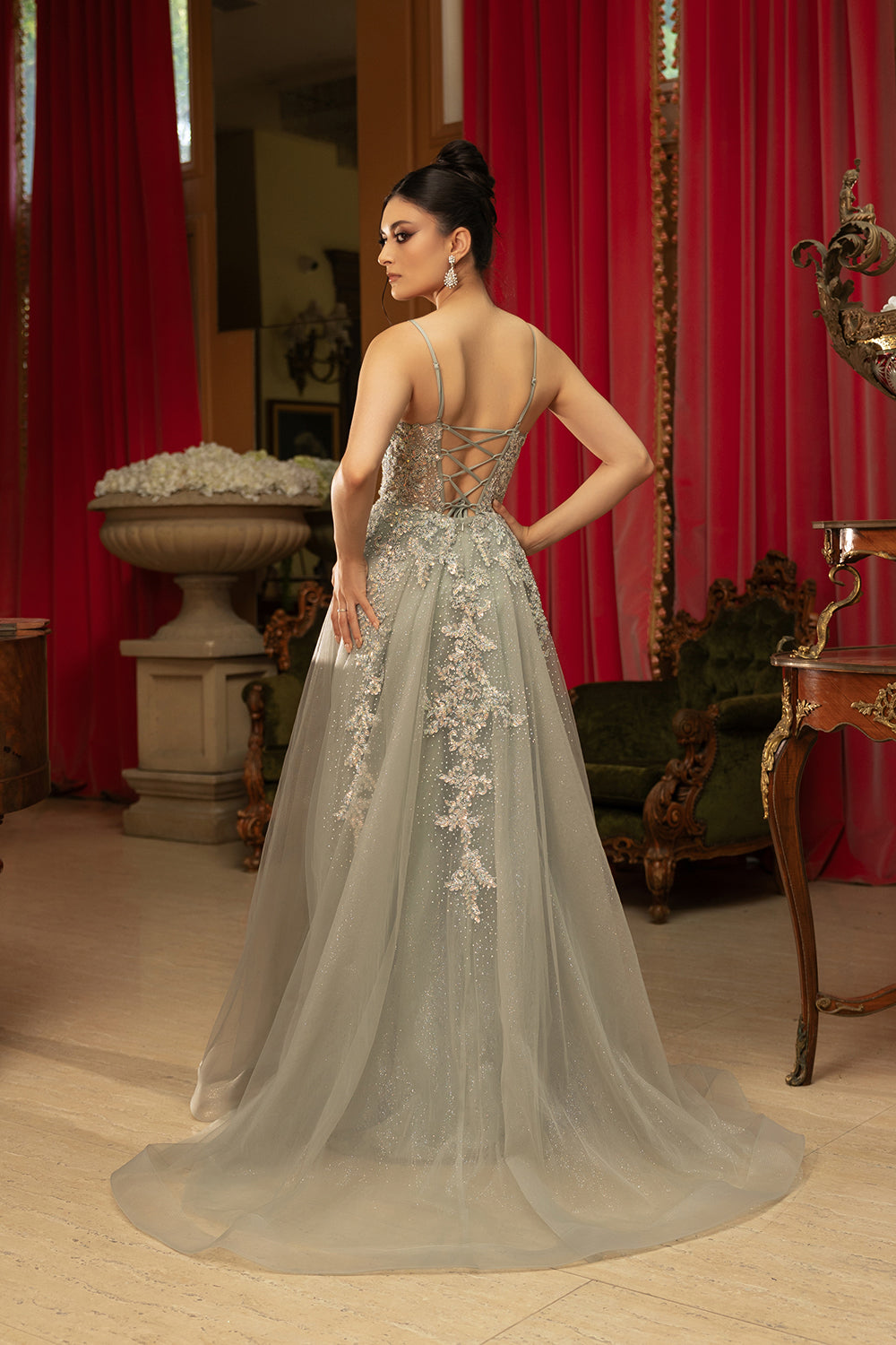 Prom Dress Sweetheart Beaded High Slit Gala Gown By Royal Queen RQ8137