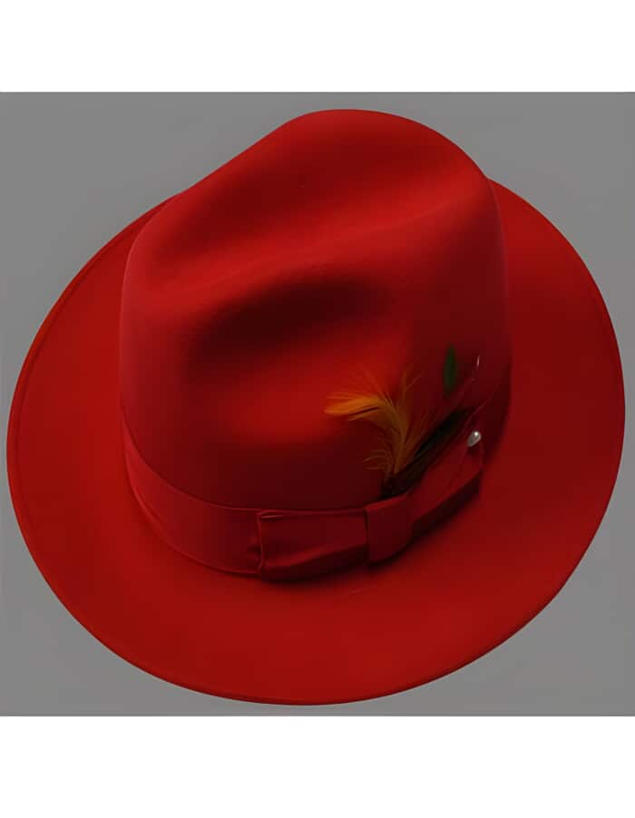 Men's 1920'S Hats Untouchable Hat - Fedora Men's Hat Red