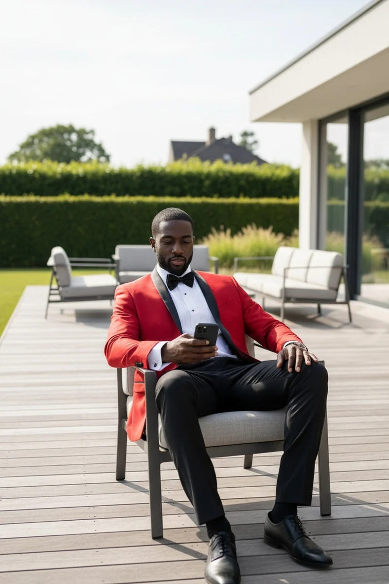 Red Vinci 1-Button Shawl Tuxedos