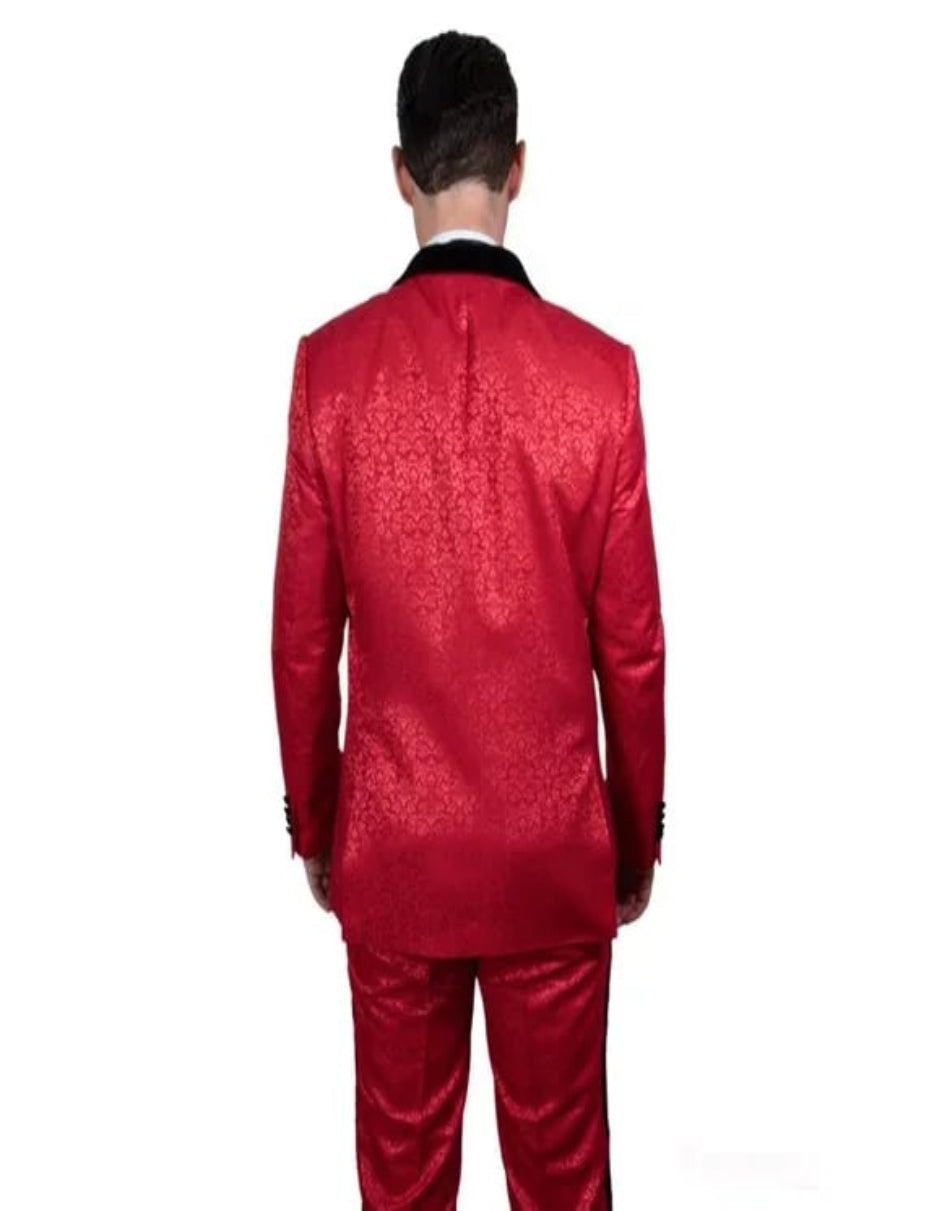 Stacy Adams Velvet Paisley 2-PC Tuxedo Suit