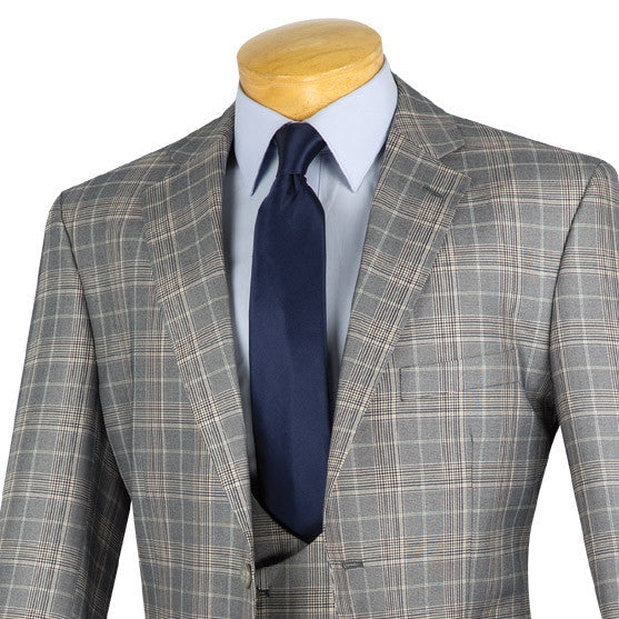 Renaissance Regular Fit 3 Piece Suit Gray